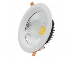 Downlight LED Redondo Blanco COB 30W, corte 210mm